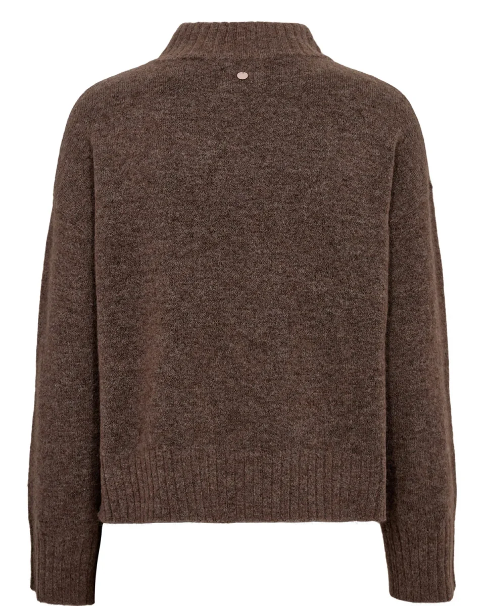 Nucarra Fuette Pullover, Deep Taupe Melange - Bild 3