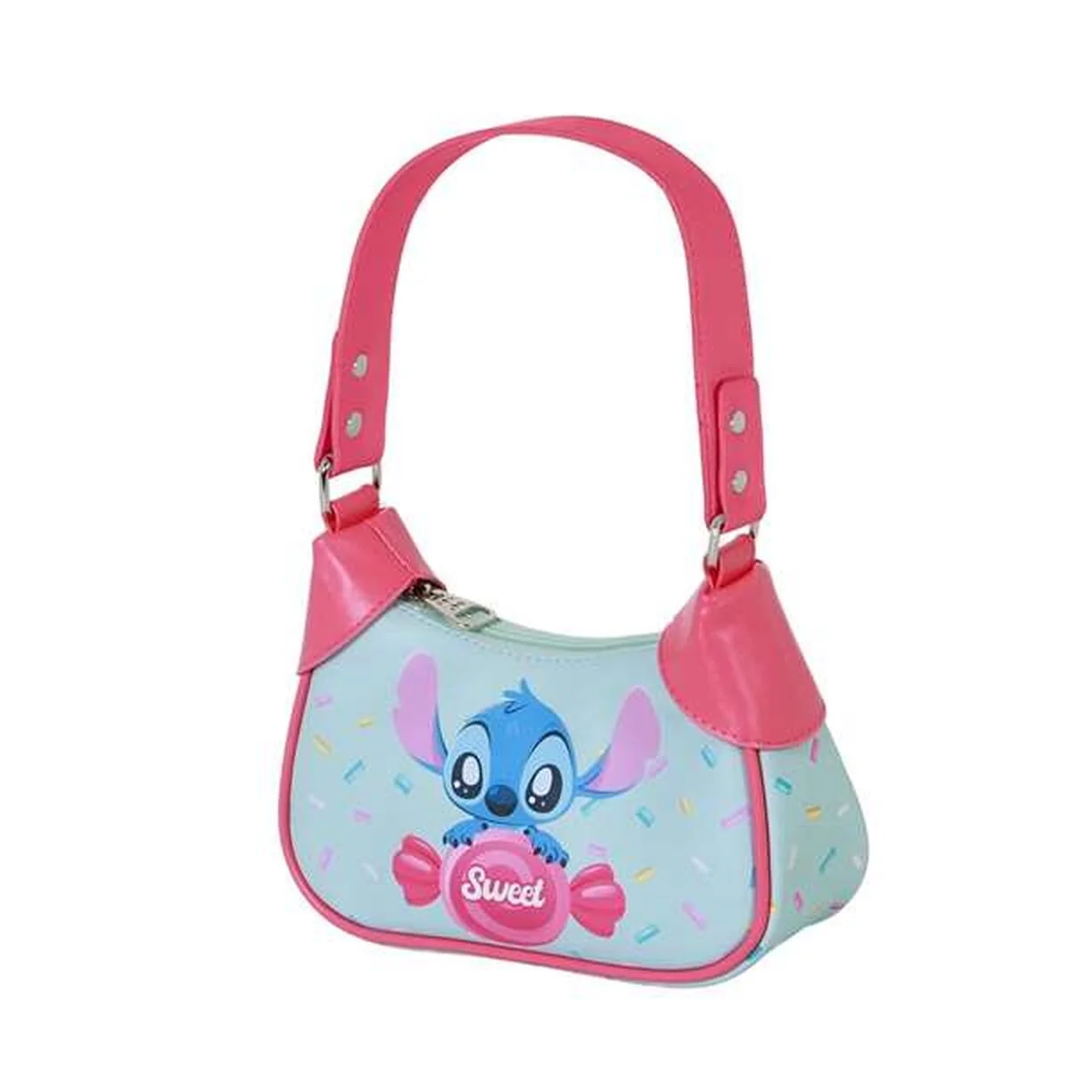 Axelväska Stitch i blå, kompakt och lätt - Bild 2