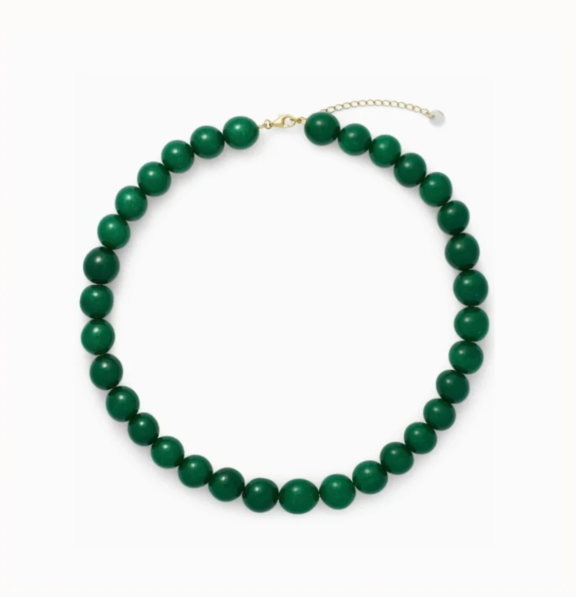 Faro Necklace, Green Jade