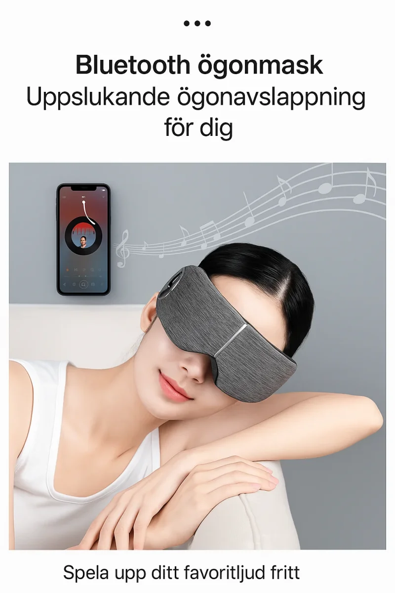 Ögonmassagemask med värme och vibration, fällbar design - Bild 4