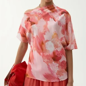 Bono Blouse, Blurry Flower Apricot