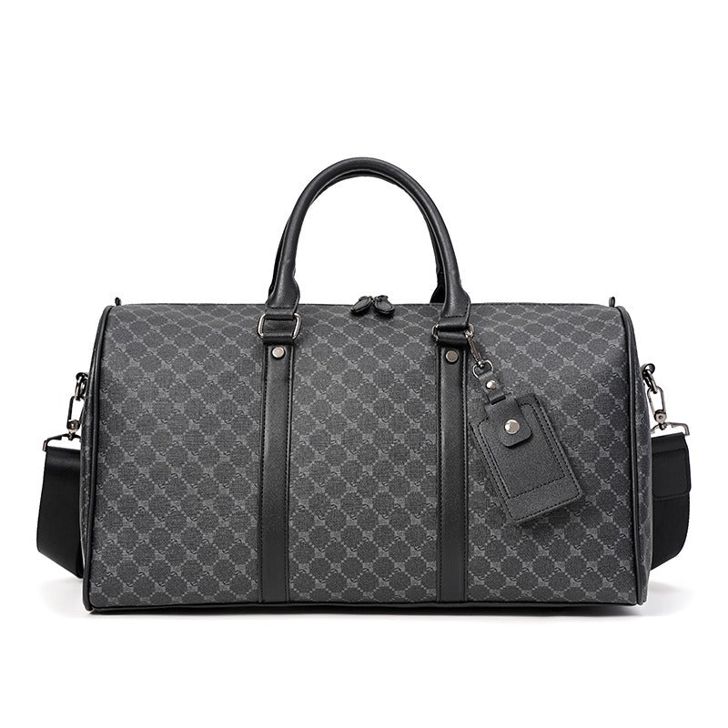 Weekendbag i PU-läder, grå, avtagbar axelrem - Bild 2
