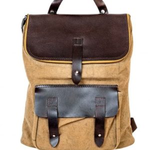Ryggsäck Canvas och Läder Vintage