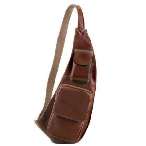 Enkelrem Crossbodyväska i Läder